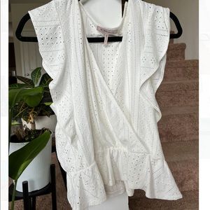BCBG white tank top size S
